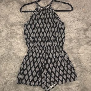 Black and white romper